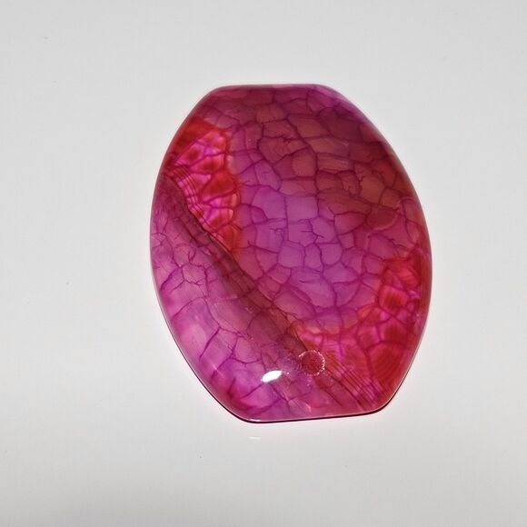 *Sale* Rose Dragon Veins Agate Oval Holes Reiki Pendant Bead Stone - Picture 8 of 10